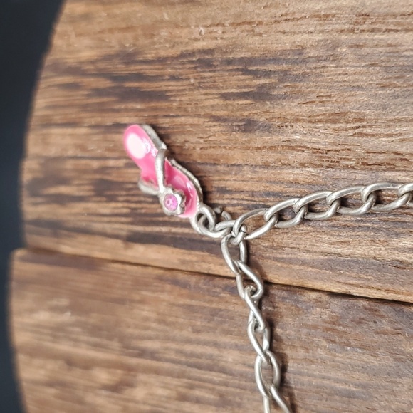 B2023 flip flop easy breeze girly feminine beachy charm bracelet - Picture 3 of 3